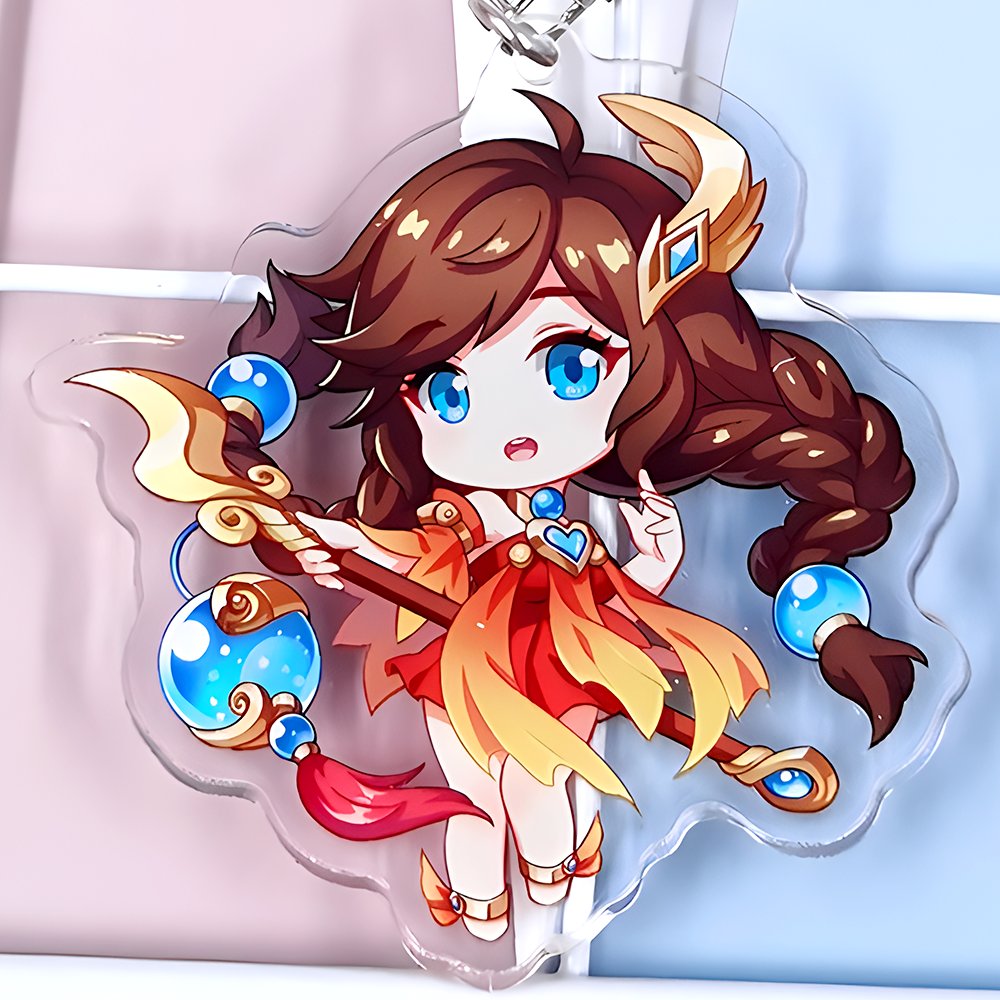 Factory Price Customized Clear Acrylic Keychain 2D Plastic Charm Key Chain Custom Logo Personalized Pendant Charms