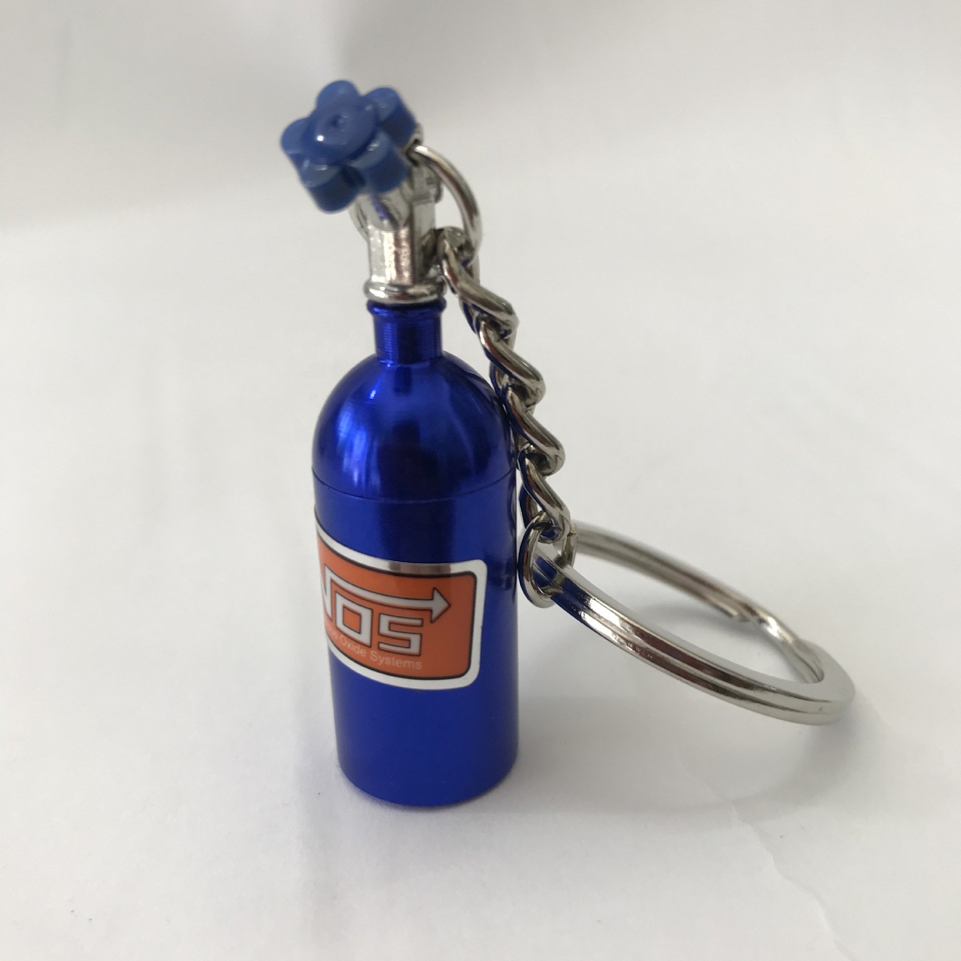 Fashion Metal Key Ring Car Key Chain Holder Keyfob NOS Turbo Nitrogen Bottle Keychain