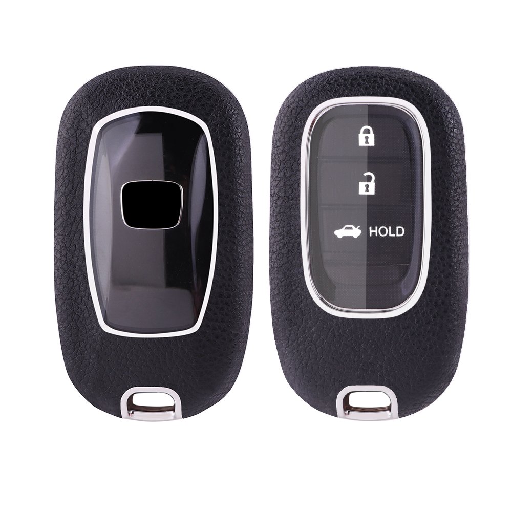 For Honda leather Key Fob Cover 2/3 button key shell fit for Honda CIVIC/INTEGRA/BREEZE/VEZEL/AVANCIER car key case