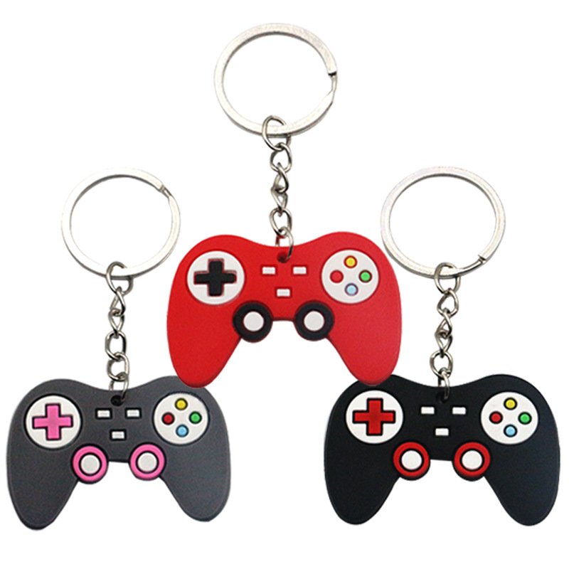 30 Style PVC Video Game Controller Keychains Backpack Key Ring Game Controller Keychain for Video Game Party Favor