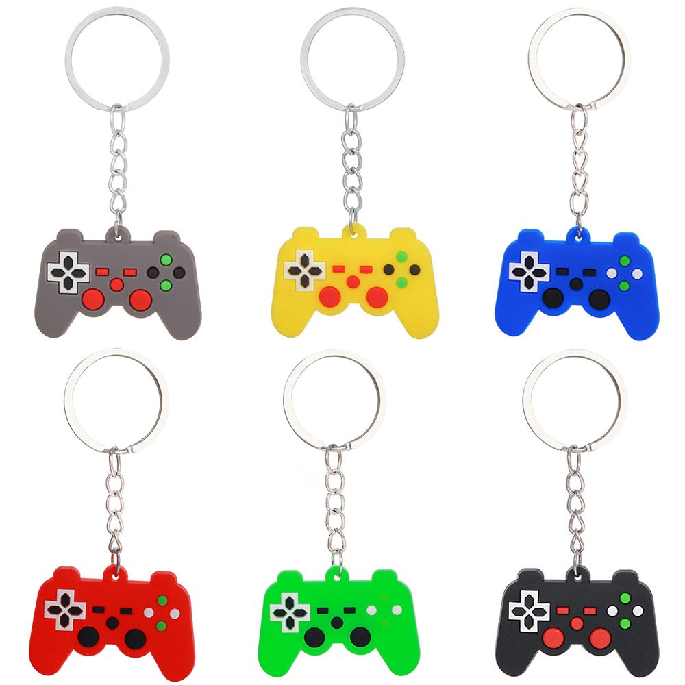 30 Style PVC Video Game Controller Keychains Backpack Key Ring Game Controller Keychain for Video Game Party Favor