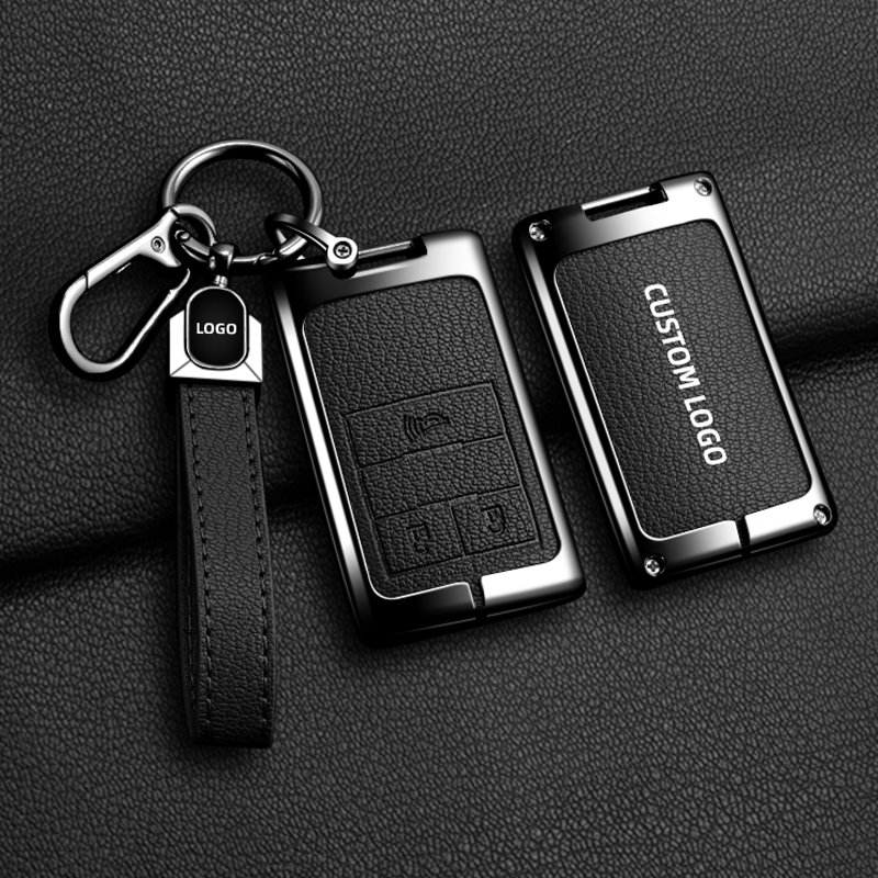 Suitable for Cadillac car key cover ats XTS SRX leather metal bag automobile remote key