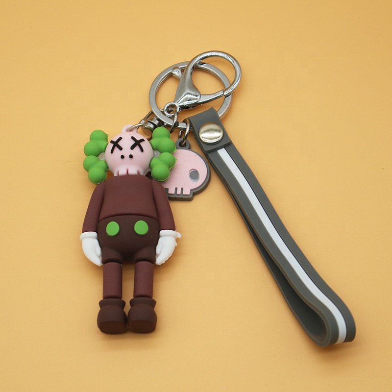 3D Cute Cartoon Anime Keychain Accessories PVC Trendy Birthday Gift Bag Pendant Kawed Figure Keychain
