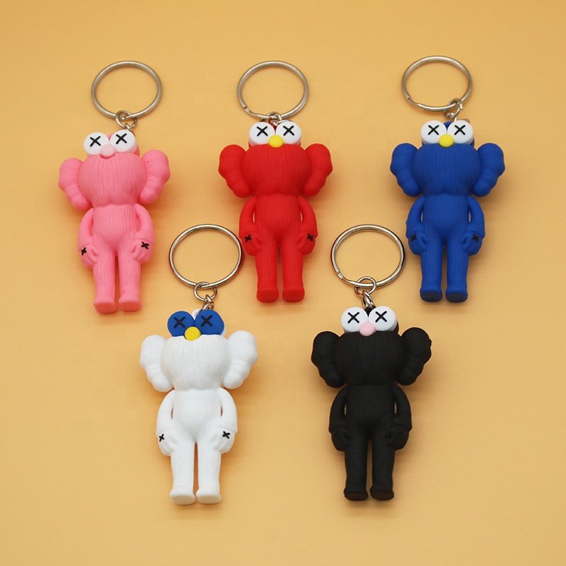 3D Cute Cartoon Anime Keychain Accessories PVC Trendy Birthday Gift Bag Pendant Kawed Figure Keychain