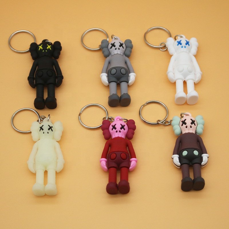 3D Cute Cartoon Anime Keychain Accessories PVC Trendy Birthday Gift Bag Pendant Kawed Figure Keychain