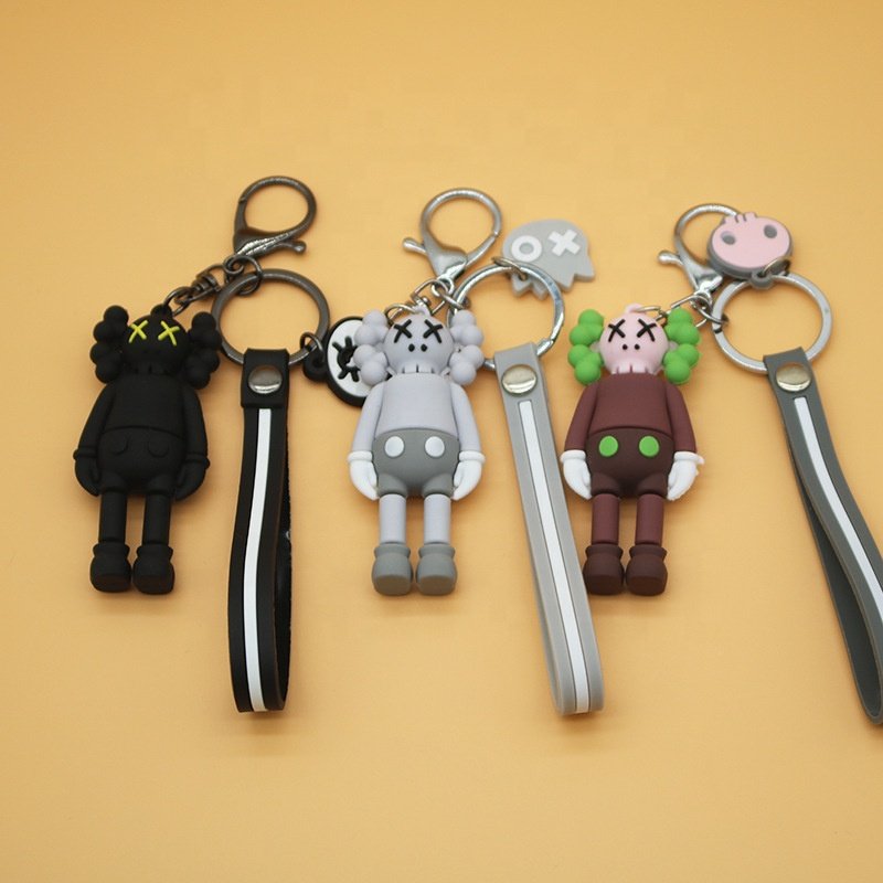 3D Cute Cartoon Anime Keychain Accessories PVC Trendy Birthday Gift Bag Pendant Kawed Figure Keychain