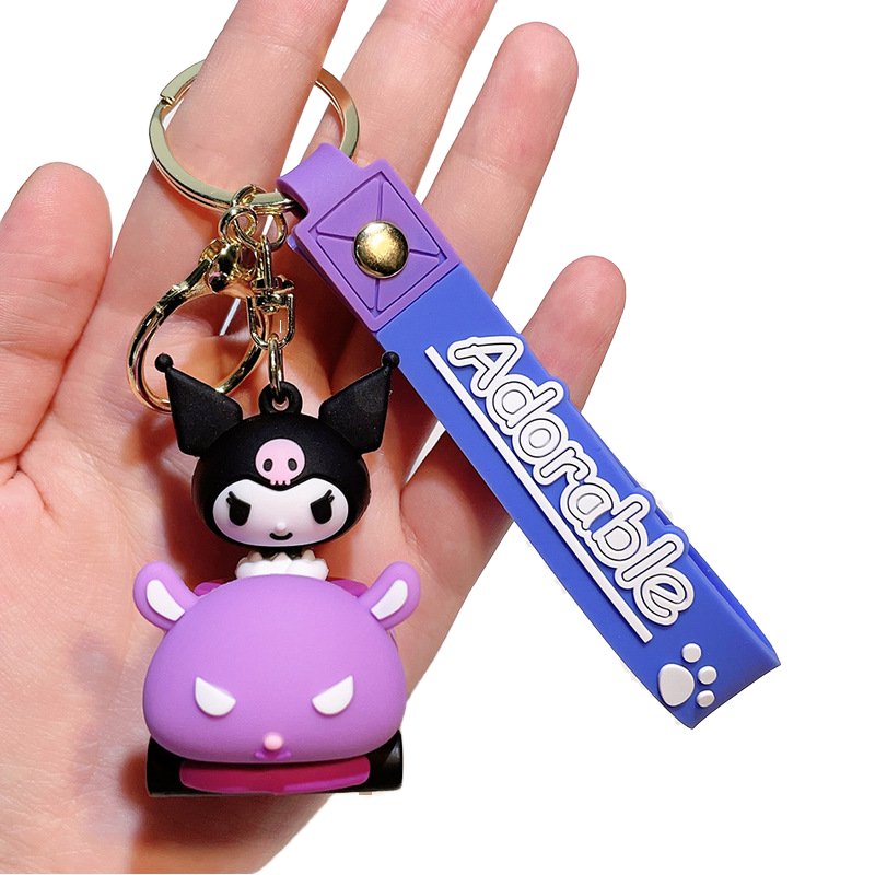 Xingxing Kawaii Keychain Anime Doll PVC Toys Keyring Women Pendant Backpack Car Key Chain Bag Accessories Kids Holiday Gift