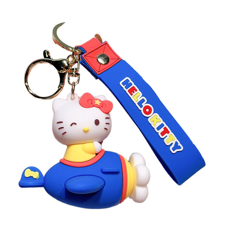 Xingxing Kawaii Keychain Anime Doll PVC Toys Keyring Women Pendant Backpack Car Key Chain Bag Accessories Kids Holiday Gift