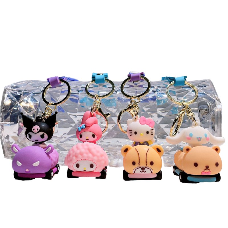 Xingxing Kawaii Keychain Anime Doll PVC Toys Keyring Women Pendant Backpack Car Key Chain Bag Accessories Kids Holiday Gift