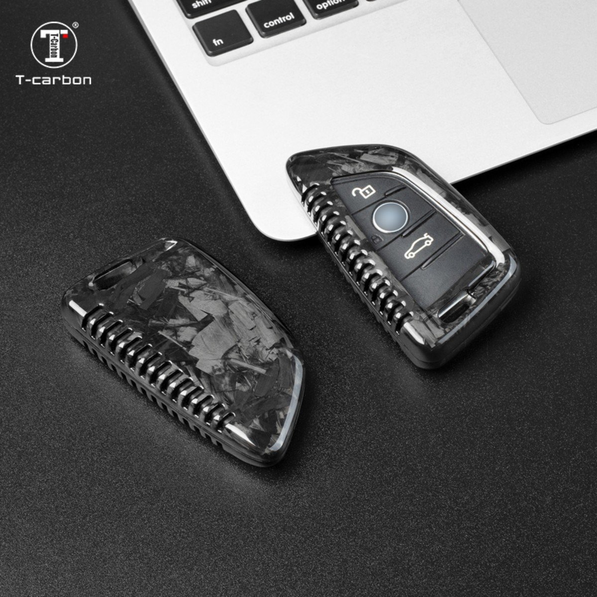 Car Accessories 2023 New Car Key Case Cover Forged Fiber Key Covers Fit For BMW T-carbon Wholesale Car Key Case