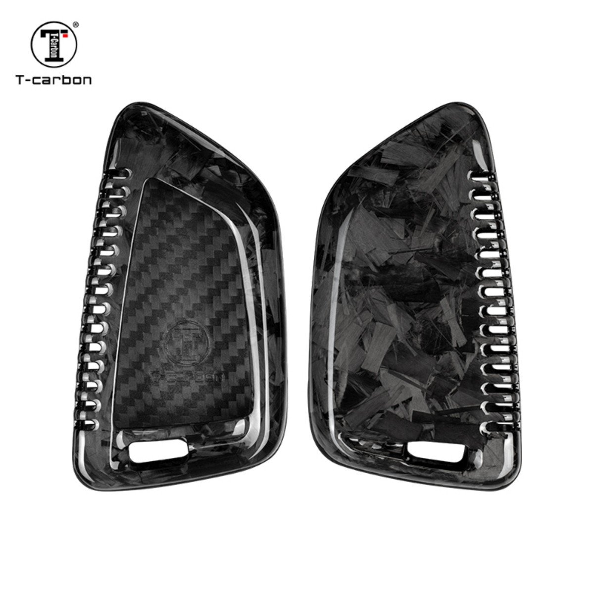 Car Accessories 2023 New Car Key Case Cover Forged Fiber Key Covers Fit For BMW T-carbon Wholesale Car Key Case