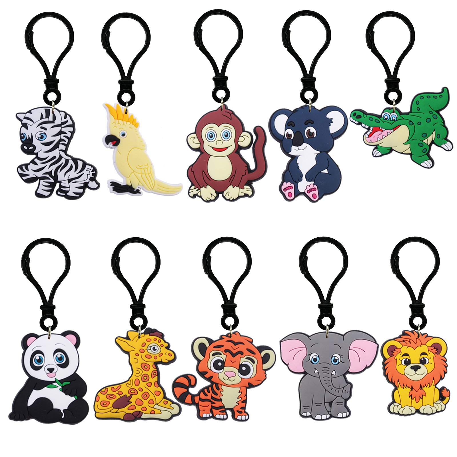 2024 New arrive PVC rubber festival promotional gift key chains Wholesale cartoon Animal key ring custom design Bag pendant
