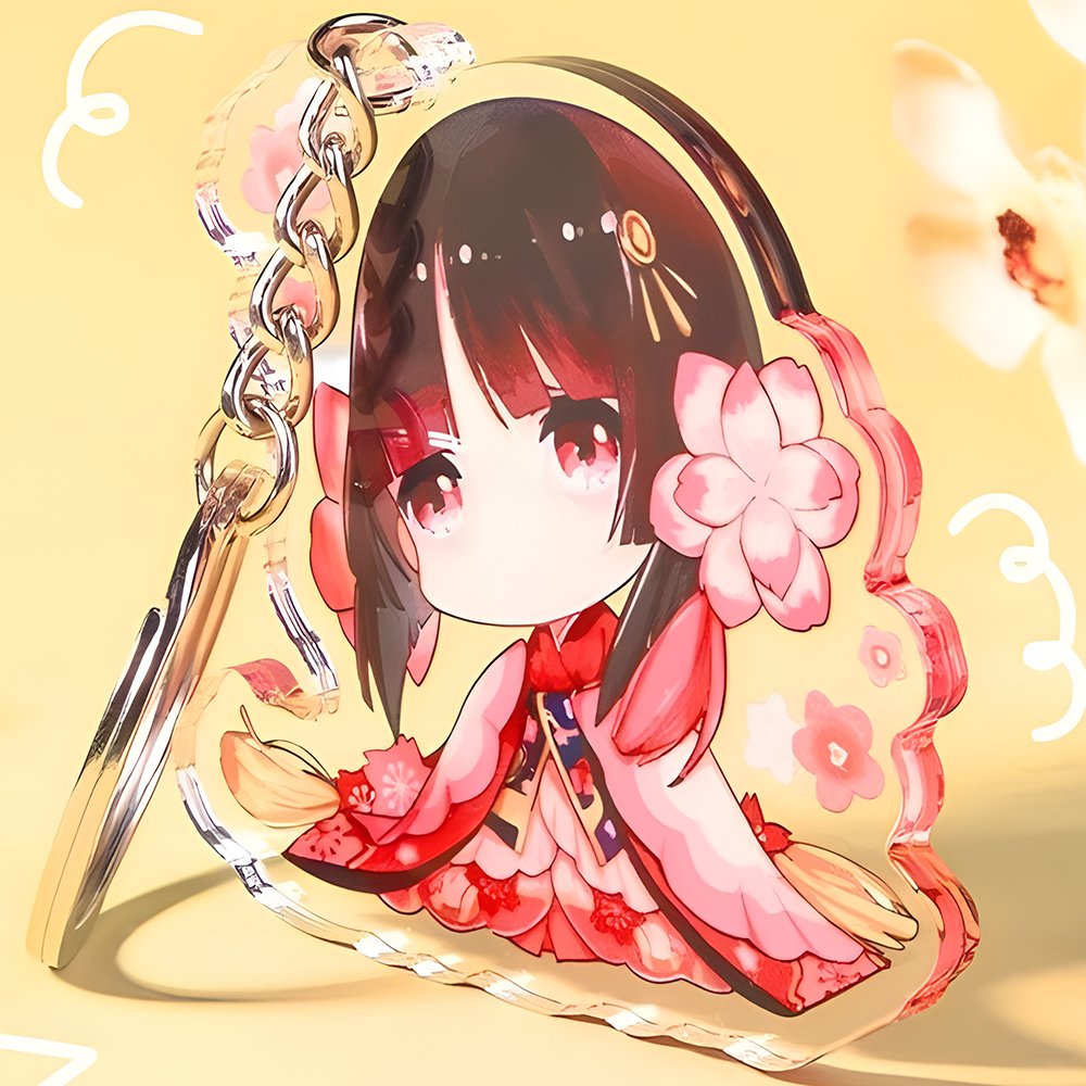 Transparent Keychain Acrylic Charm Epoxy Charms Custom Keychain Clear Lovely Double Sided Pendant New Product Any Shape Pendant