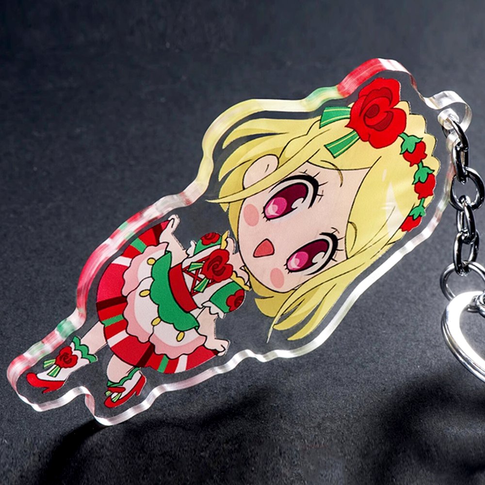 Transparent Keychain Acrylic Charm Epoxy Charms Custom Keychain Clear Lovely Double Sided Pendant New Product Any Shape Pendant