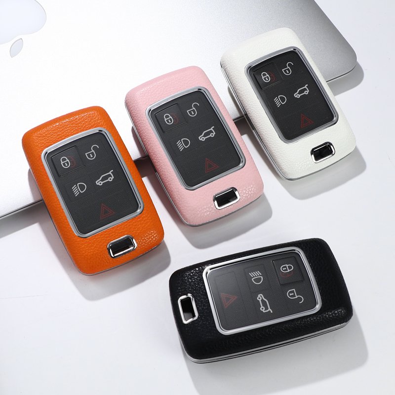 For Land Rover leather Key Fob Cover 4 button key shell fit for Land Rover car key case