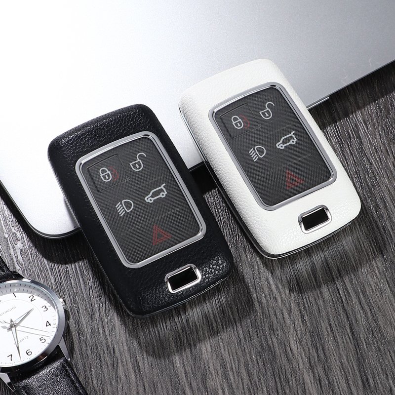 For Land Rover leather Key Fob Cover 4 button key shell fit for Land Rover car key case