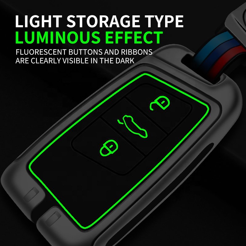 Customizable Logo Car Key Fob Case Metal and Silicone Key Cover for Decoration Made of Zinc Alloy