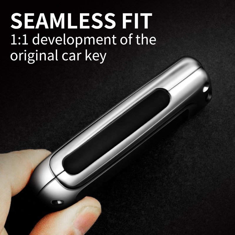 Customizable Logo Car Key Fob Case Metal and Silicone Key Cover for Decoration Made of Zinc Alloy