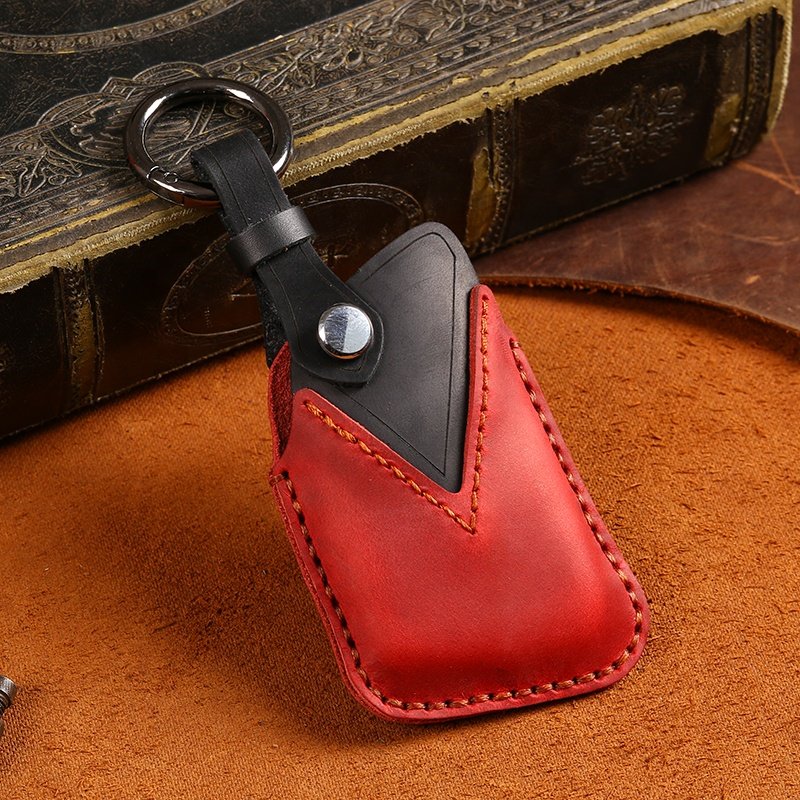 Hand Made Genuine Leather Car Key Case Cover for Cadillac CT4 CT5 Escalade ESV XT6 XT5 LYRIQ Car Key case Fob Shell