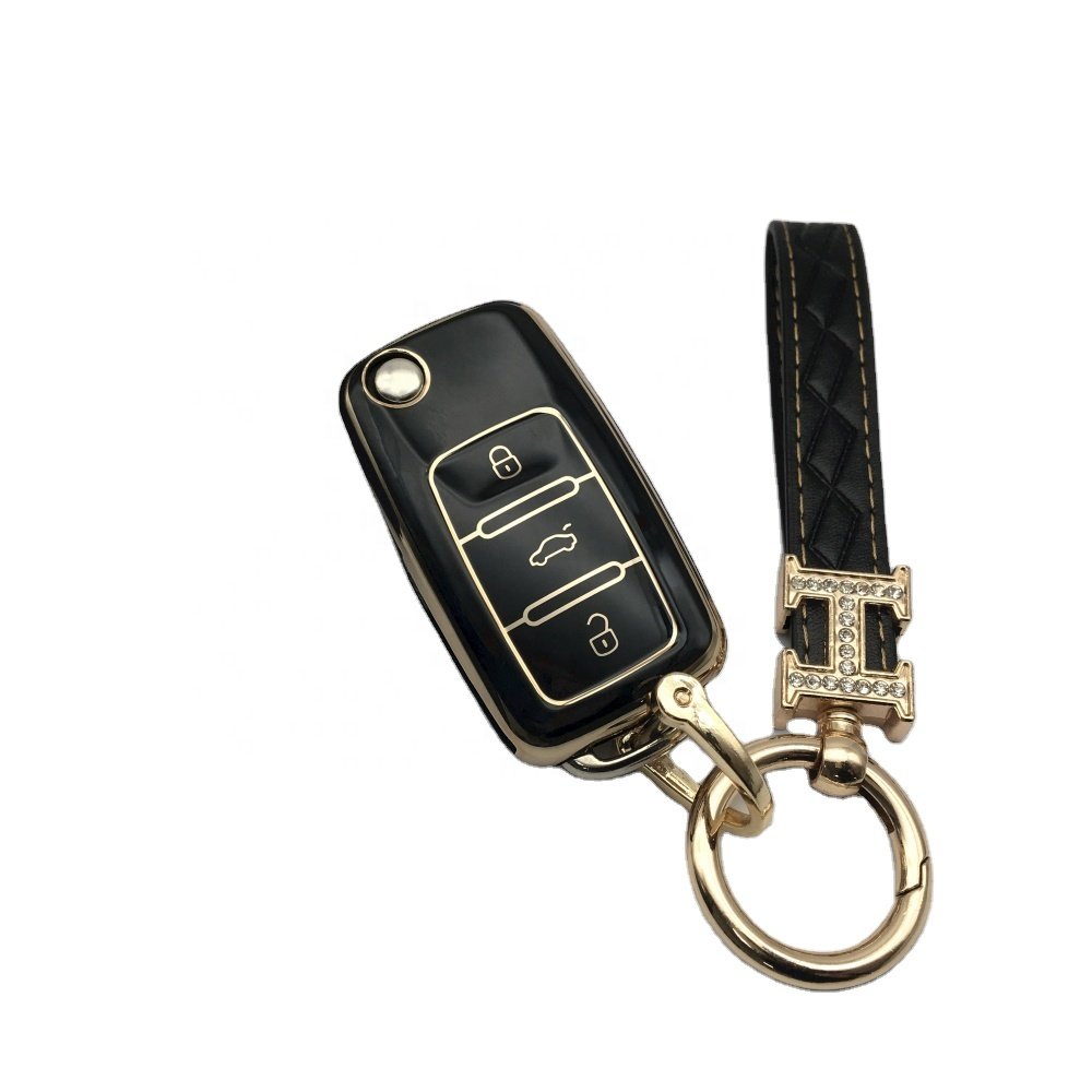 Fashion TPU Car Flip Key Case Cover Shell For VW Volkswagen Polo Golf Passat Beetle Tiguan Skoda Octavia Kodiaq Seat Leon Altea