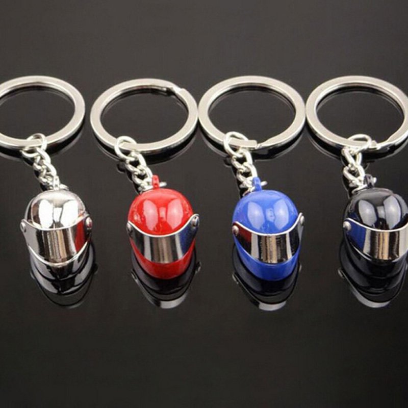 2024 HOT SALE 3D Metal Model Car Helmet Keychain Key Chain Mini Motorcycle Pendant Holder Men Motor Accessories Helmet Keyring