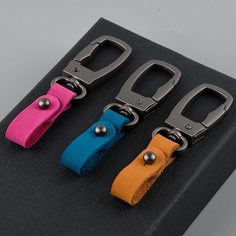 Colleagues ,Family, Men Universal Fob Metal Key Holder Accessories Zinc Alloy Leather Buckle Belt Car Keychain Clip