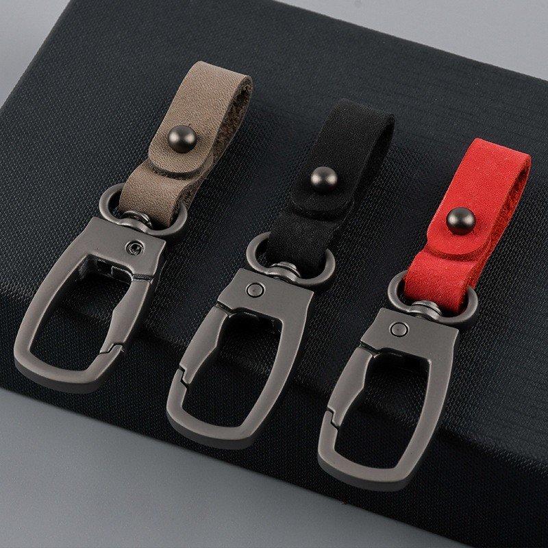 Colleagues ,Family, Men Universal Fob Metal Key Holder Accessories Zinc Alloy Leather Buckle Belt Car Keychain Clip