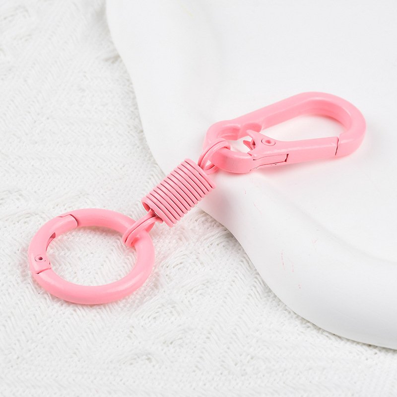 Colorful Metal Car Keychain Clip Carabiner Keychain Key Chain Ring Keyring Keyfob Key Holder