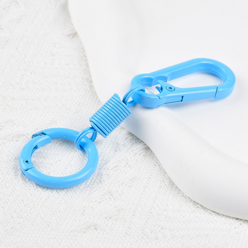 Colorful Metal Car Keychain Clip Carabiner Keychain Key Chain Ring Keyring Keyfob Key Holder