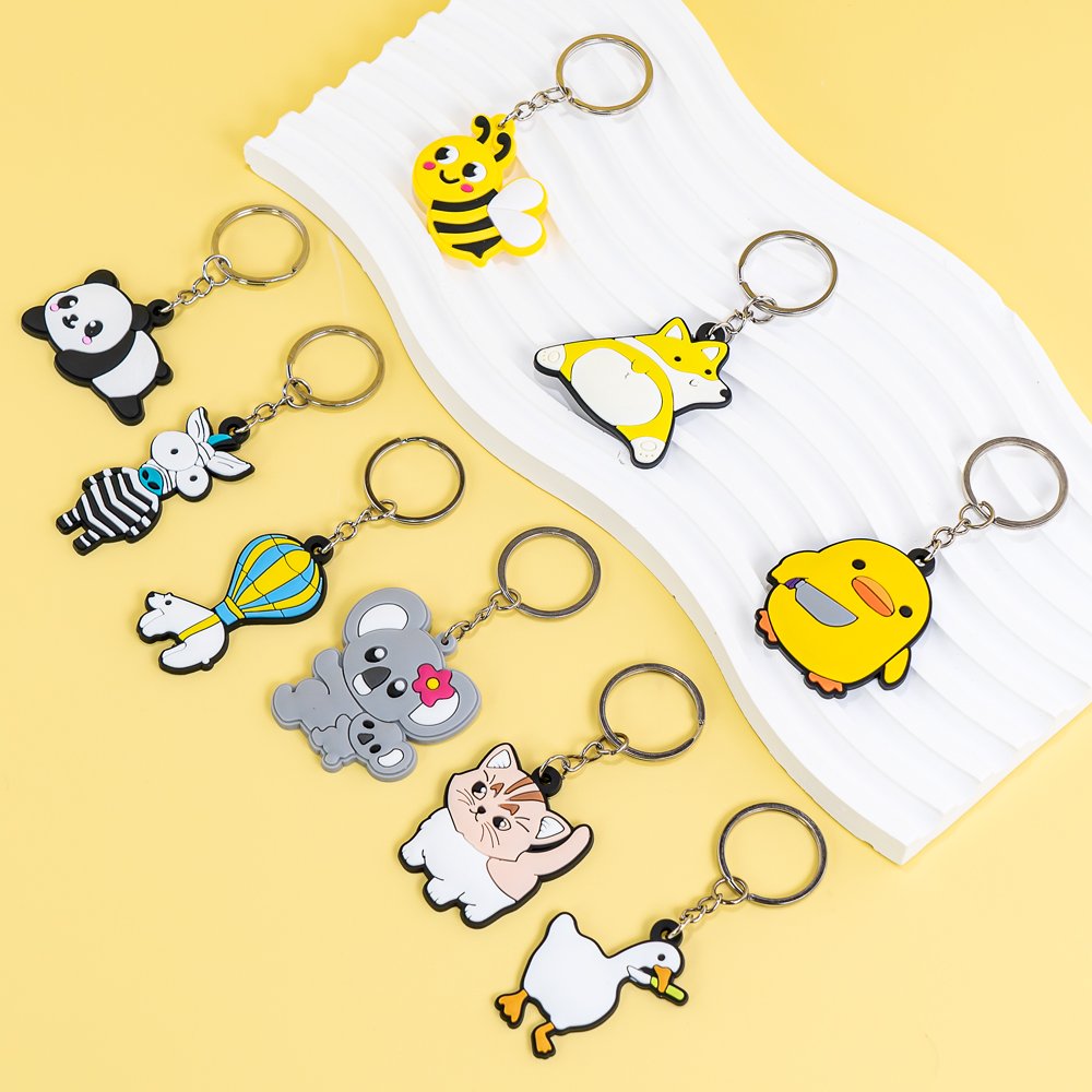 wholesale custom keychains animal 2 keychain cartoon figure keyrings movie key chains cute key holder