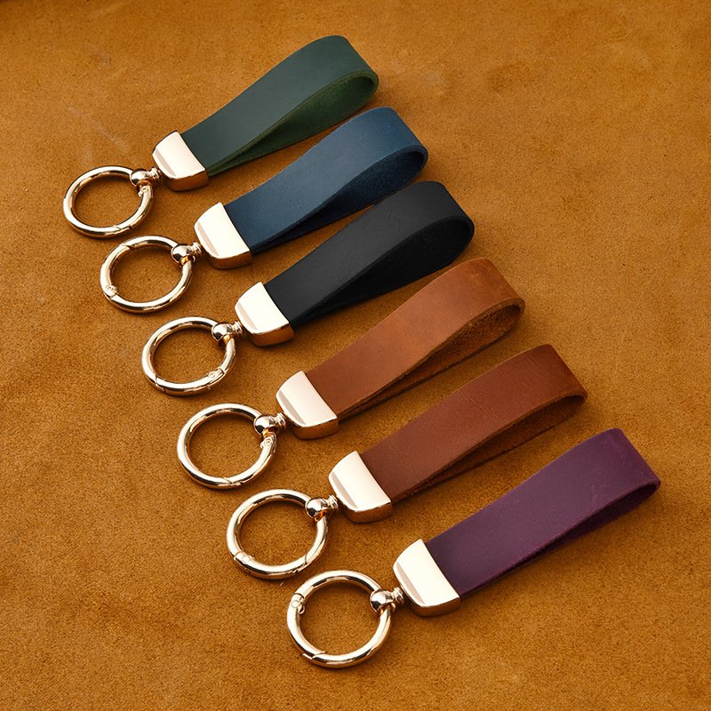 Genuine Leather Keychain for Men Universal Car Keychain For car Key Fob house keys