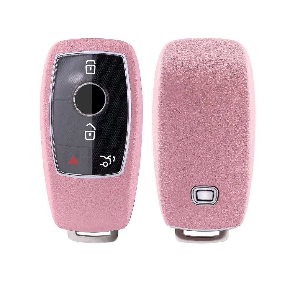 For Benz leather Key Fob Cover 3/4 button key shell fit for Benz New E-Series / new S-class / new C-class car key cover key case