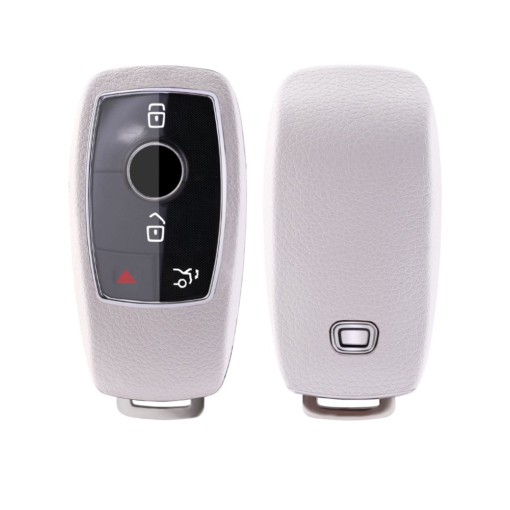 For Benz leather Key Fob Cover 3/4 button key shell fit for Benz New E-Series / new S-class / new C-class car key cover key case