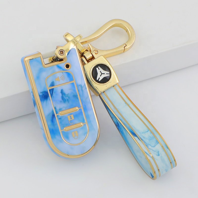 New Fashion Jade TPU Car Key Case Cover with keychain For Perodua Myvi Ativa Alza 2022 4 Button car accessories key protector