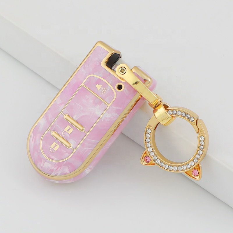 New Fashion Jade TPU Car Key Case Cover with keychain For Perodua Myvi Ativa Alza 2022 4 Button car accessories key protector