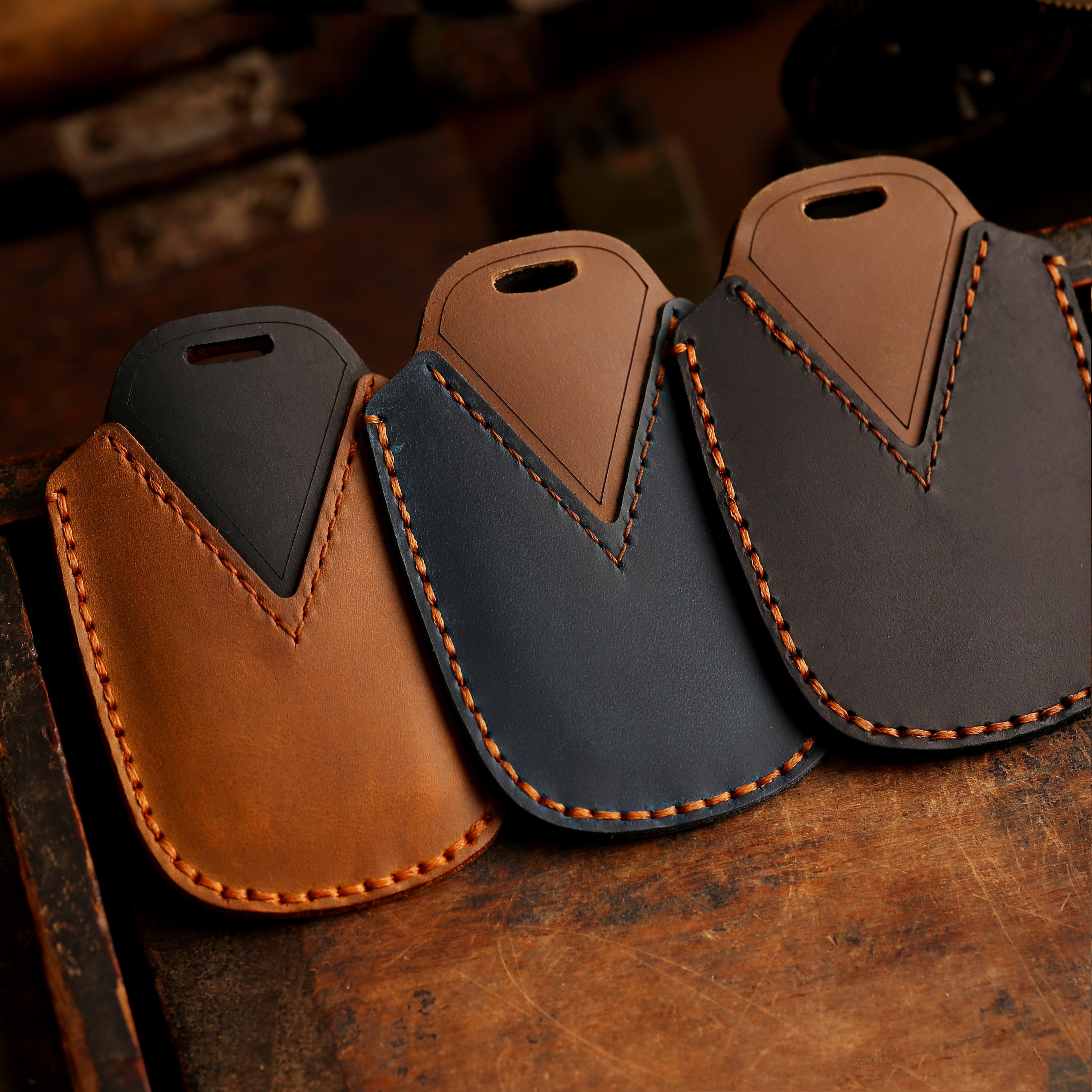 For Toyota Elfa Sienna Venza Yaris Corolla 4 5 Buttons Handmade Genuine Leather Car Key Bag Case Cover Car Key Accessories