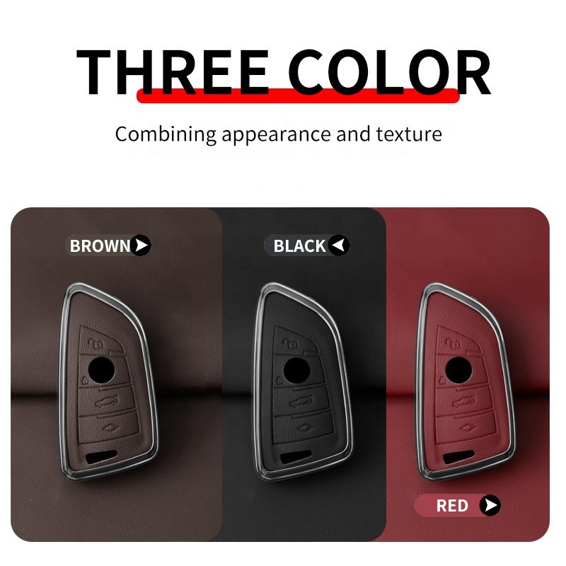 For Manufacturer With Star Stop 2 Button Metal BMW Car Key Cover