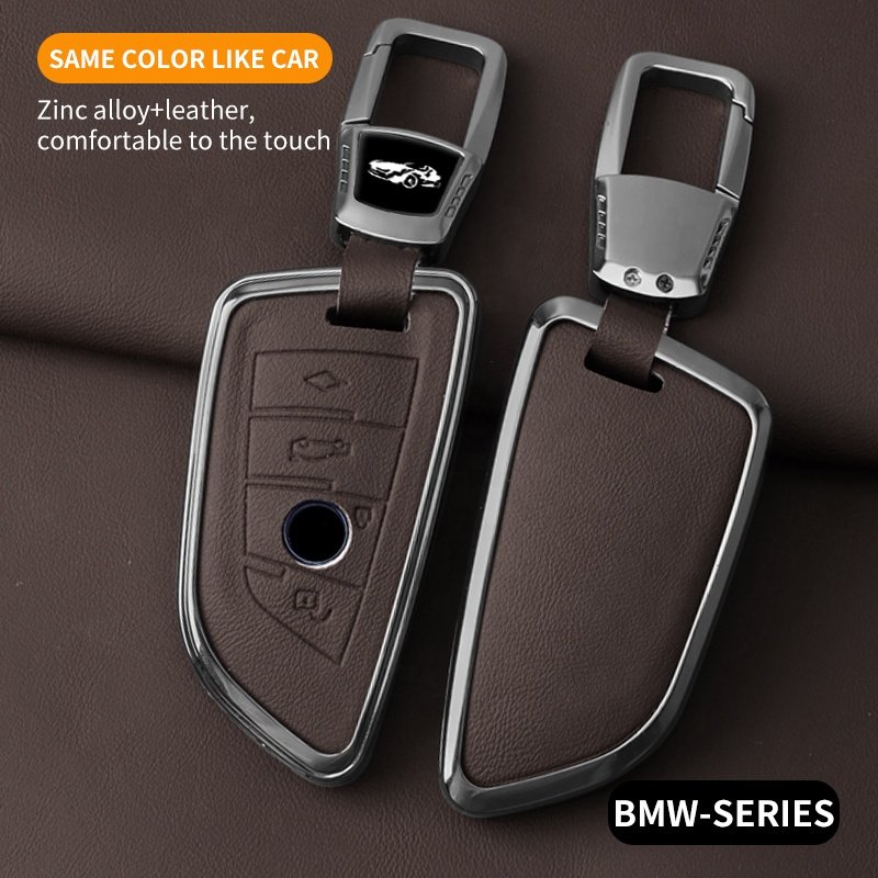 For Manufacturer With Star Stop 2 Button Metal BMW Car Key Cover