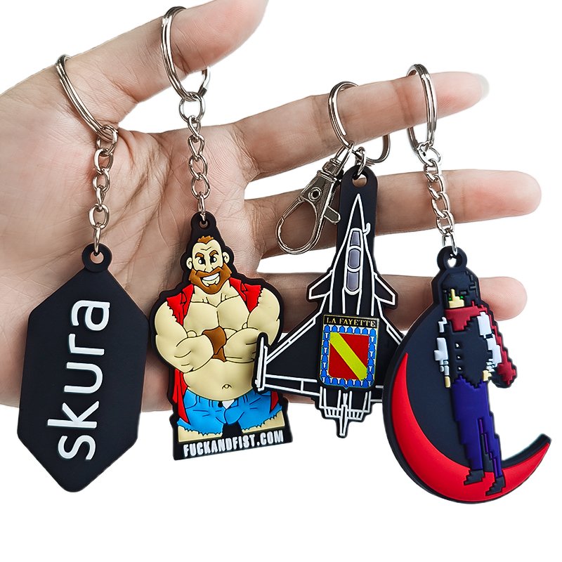 OEM promotional gift custom 2d rubber Own Design Keyring Motorcycle shape key Chain 3d soft pvc keychain