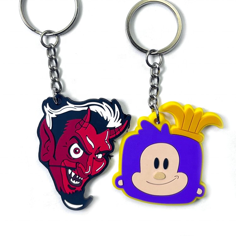 Keychain Accessories 3D Silicone Soft Rubber Custom Key Holder Rings Wholesale Real Estate Pvc Keyrings