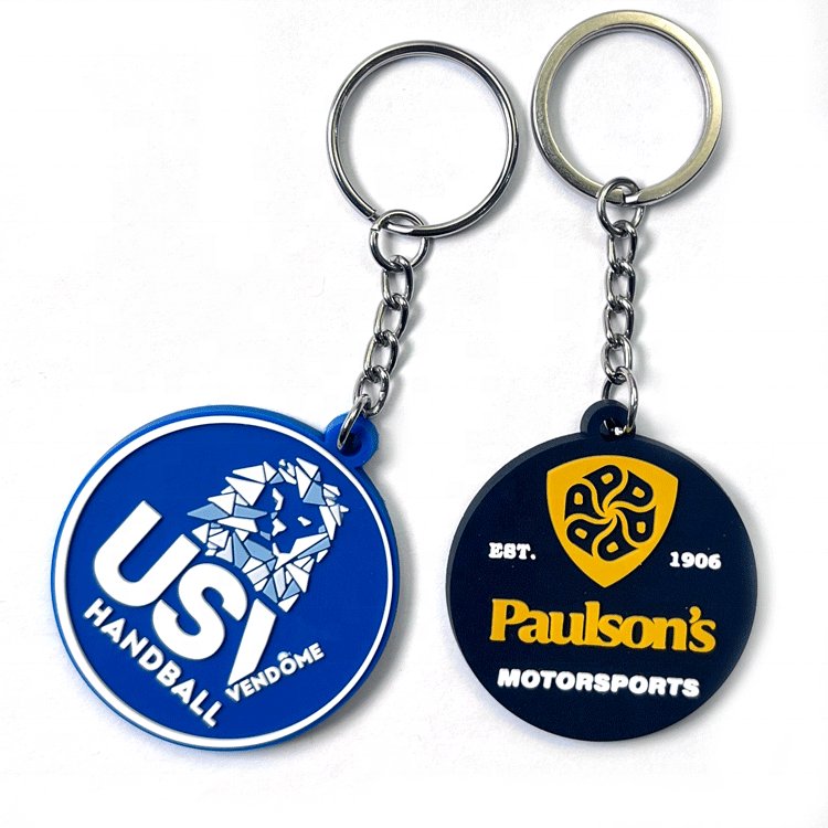 Keychain Accessories 3D Silicone Soft Rubber Custom Key Holder Rings Wholesale Real Estate Pvc Keyrings