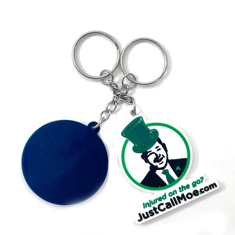 Keychain Accessories 3D Silicone Soft Rubber Custom Key Holder Rings Wholesale Real Estate Pvc Keyrings