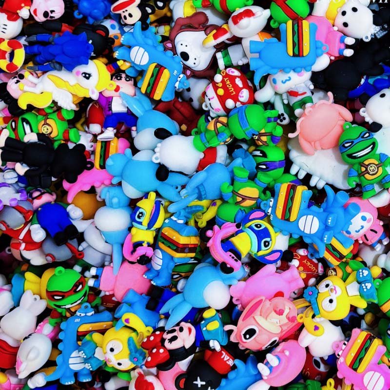 New Design Stitch Car Keychain Accessories Cheap Cartoon Anime Animal 3D Soft Silicone PVC Key Ring Lanyards Rubber Key Holder