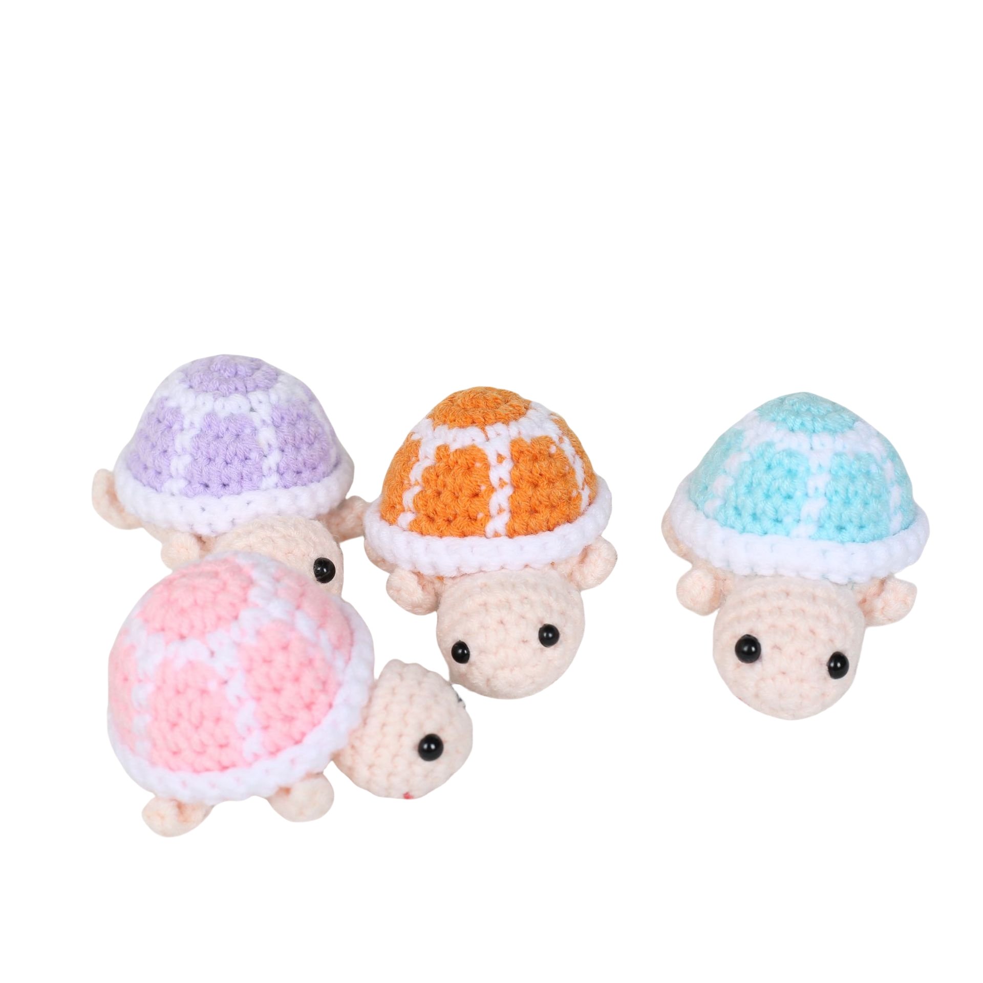 ECO Small Gifts Sea Turtle Crochet Keychain Green Turtle Handmade Key Chains Mini Cute Wool Knitted Sea Animals Turtle Keychain