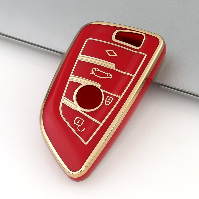 New design 2023 car accessories gloden edge premium quality car key case TPU car key cover for B M W X series