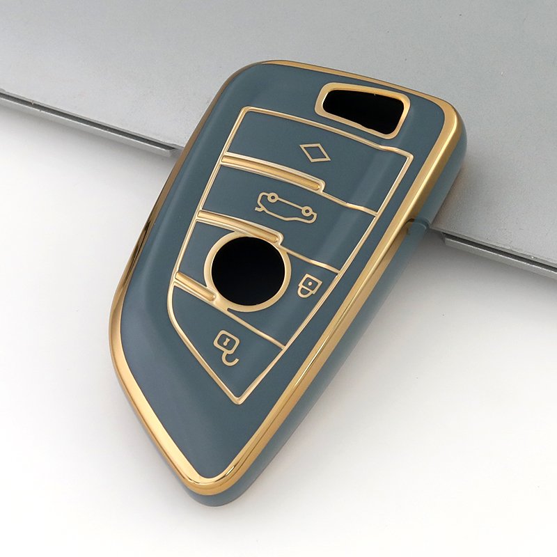 New design 2023 car accessories gloden edge premium quality car key case TPU car key cover for B M W X series