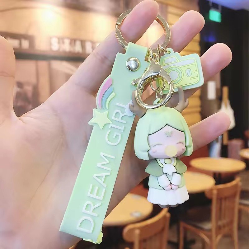 3D Soft pvc Keychains Wholesale 3D Cartoon Rabbit Anime Rubber key chain accessories custom keychain Gift