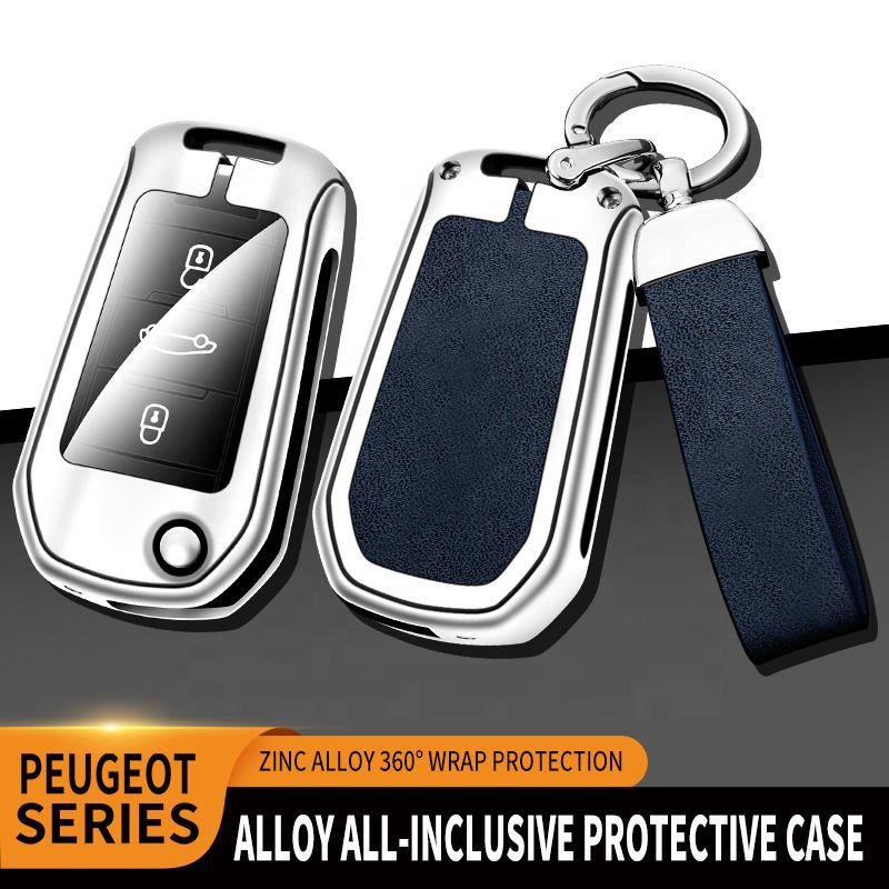 Flip Car Custom Logo Car Key Case Cover For Peugeot 208 2008 301 308 508 5008 Rcz Expert /citroen C-elysee C4-cactus C3 Light