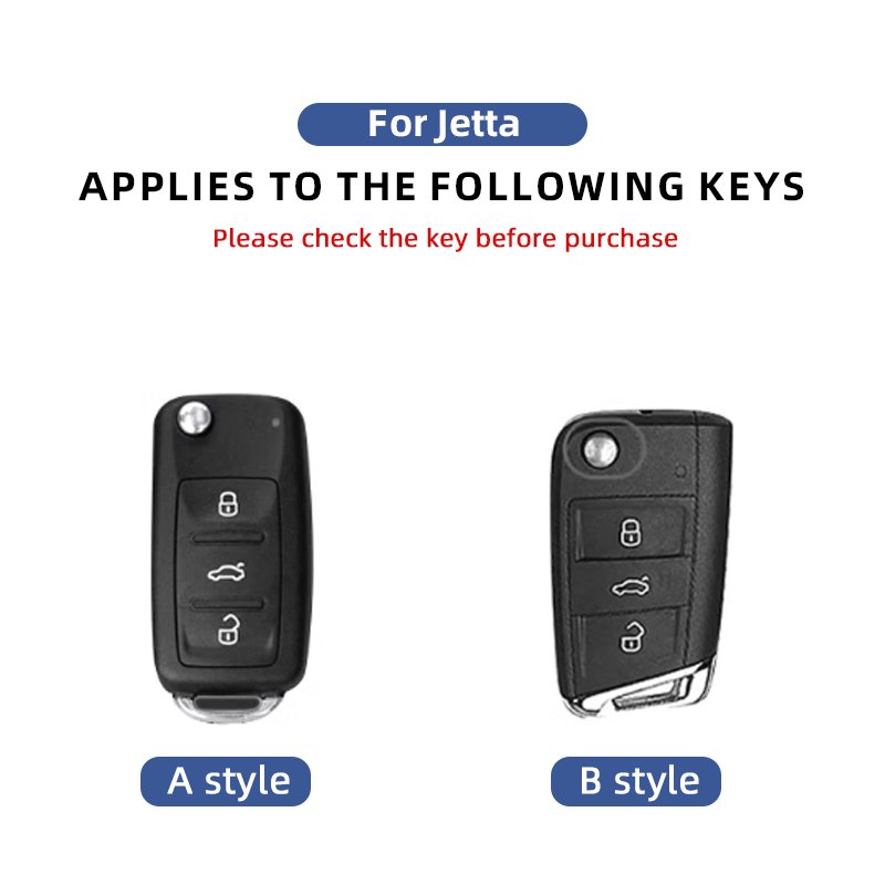 HOT SELLING Suitable for Jetta car Key cover VA3 VS5 VS7 car accessories Zinc alloy automobile remote key case accessories