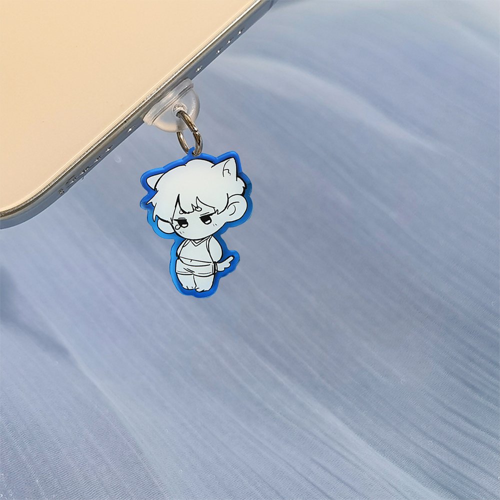 Custom Dust Plug Transparent Charging acrylic charms custom IPhone/type-C/Android Plug Stopper Protective Cover Phone Plug